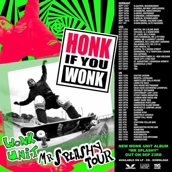 Wonk Unit mr splashy tour