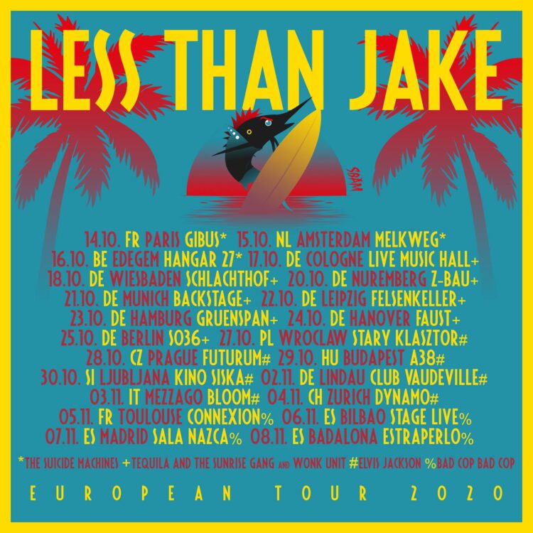 Wonk Unit Germany tour with less than jake 2020