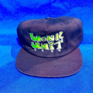 Wonk black green logo cap