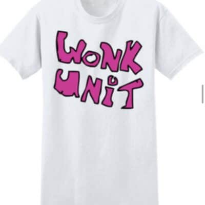 white tee wonk logo